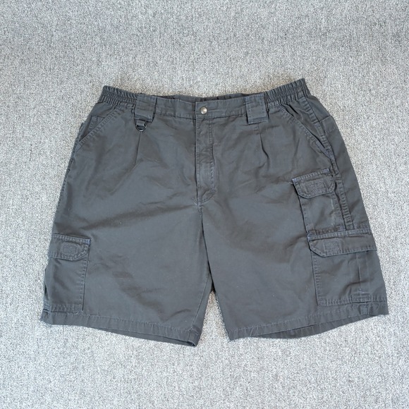Propper Tactical Cargo Shorts Mens 44 Black Ripstop Elastic Waist Utility Work — photo 2